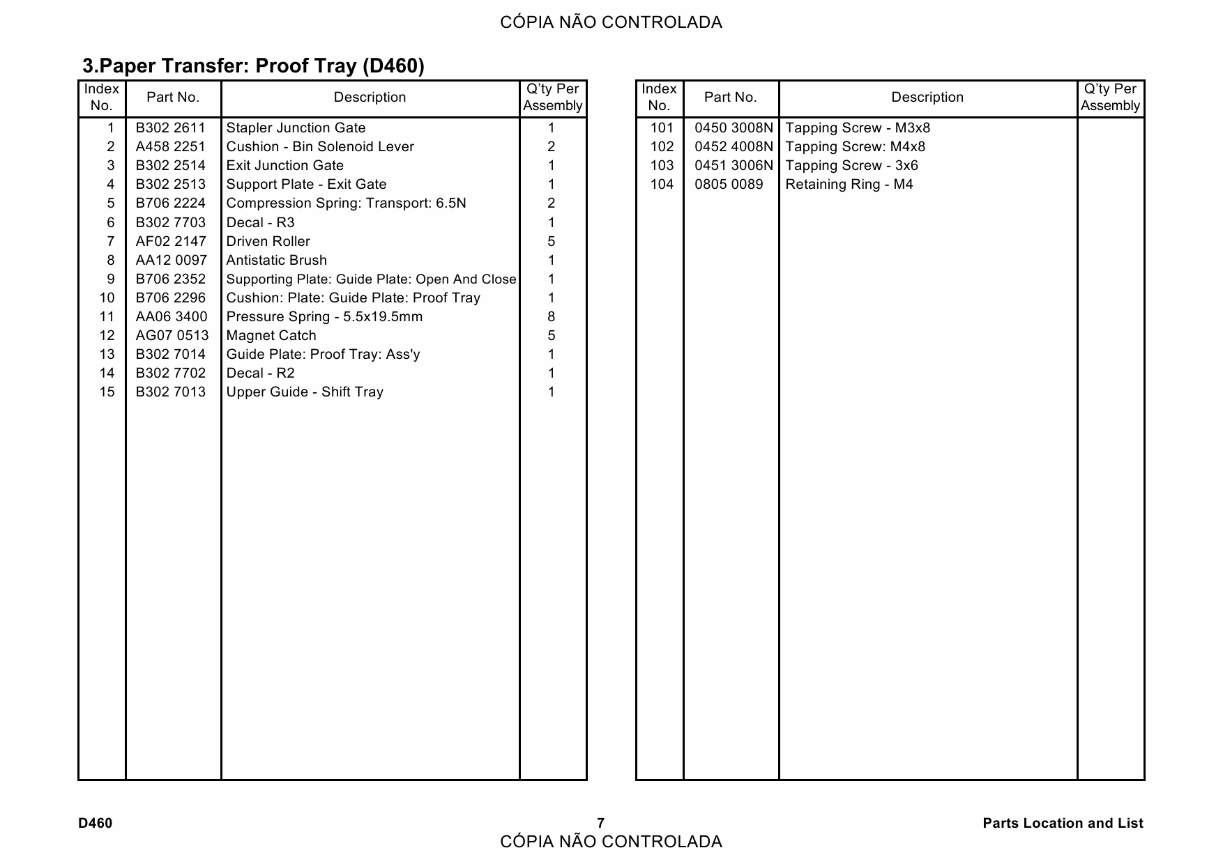 RICOH Options D460 FINISHER-SR4050 Parts Catalog PDF download-4